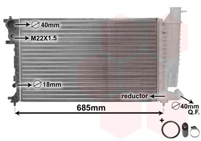 VAN WEZEL Radiaator,mootorijahutus 40002140